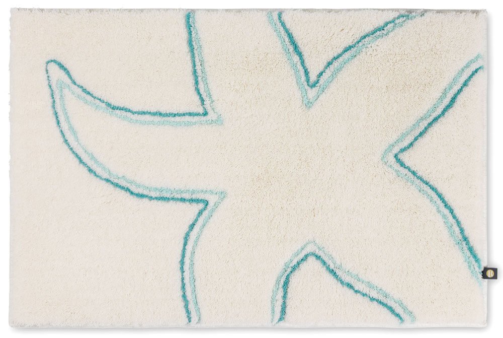 Hochwertiger Badteppich Starfish von Rhomtuft in Natur Opal Calypso – stilvoll und komfortabel für ein modernes Badezimmer.
