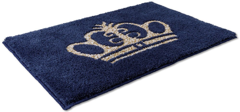 Rhomtuft Crown Badezimmerteppich, Kobalt/Weiß/Goldlurex: Stilvoller Teppich für Ihr Badezimmer.