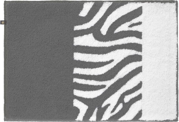 Badteppich Zebra von Rhomtuft in Kiesel Weiß als Maßanfertigung – hochwertige und stilvolle Badematte für ein modernes Badezimmer.