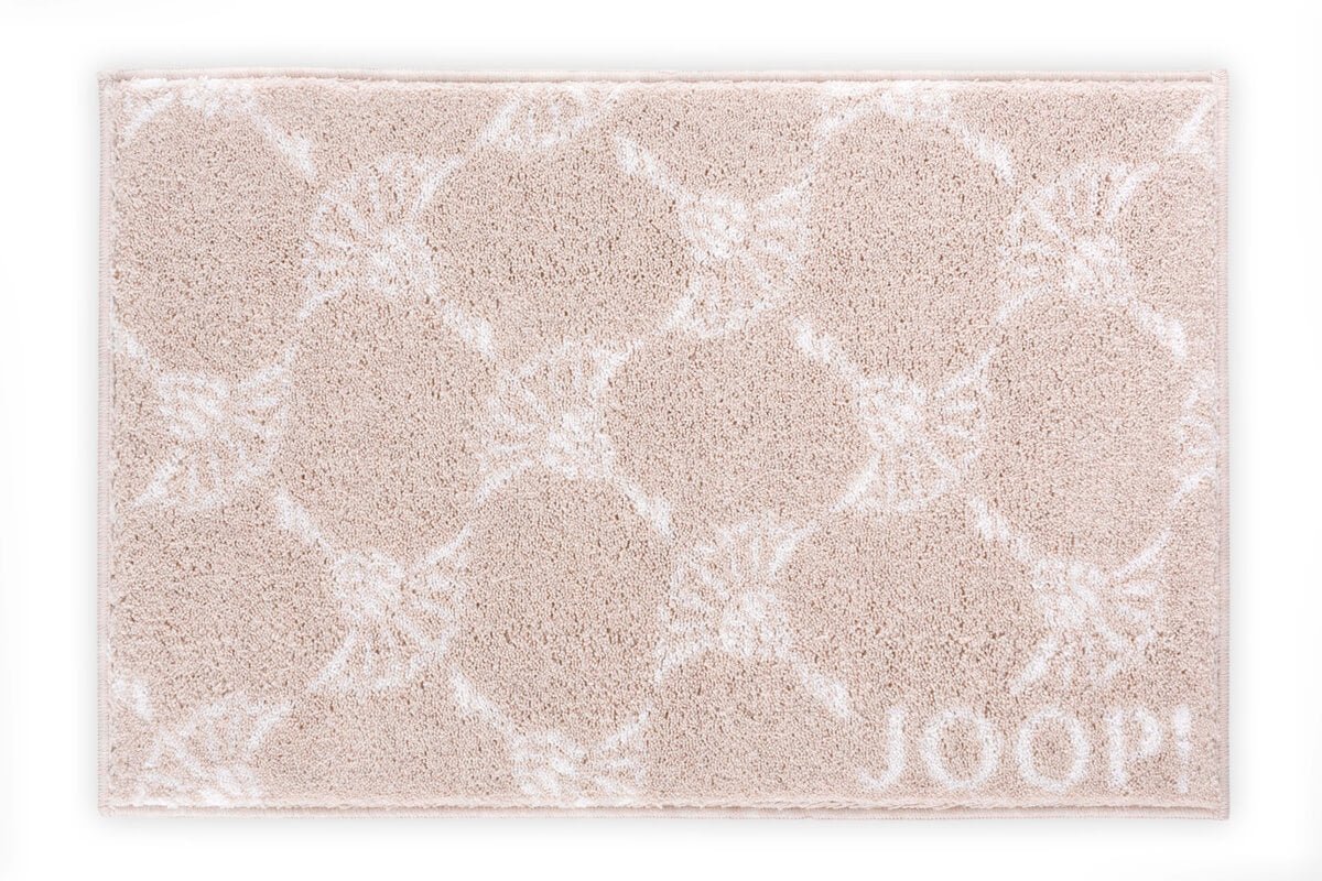 Badteppich/Badezimmerteppich/Badezimmermatte Joop! New Cornflower Allover in Natur, hochwertiger Teppich mit dezentem Muster.