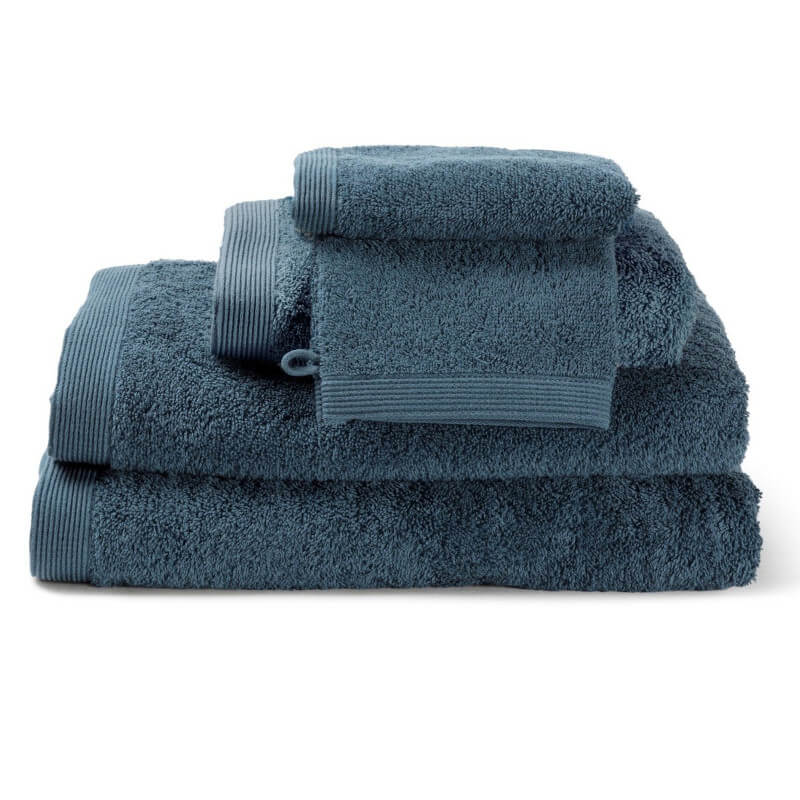 Handtuch-Set aus Baumwolle in den Farben Como Blau und Ocean – weiche, saugfähige Handtücher für Bad und Wellness