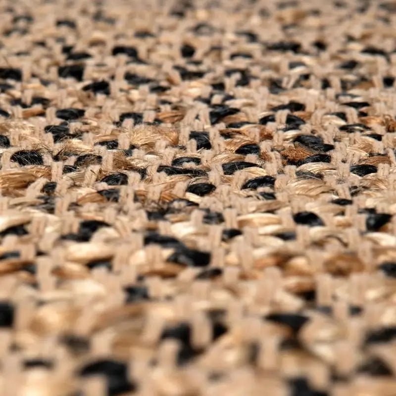 Detail Elliot Teppich Carbon – grob gewebte Jute in zweifarbigem Look