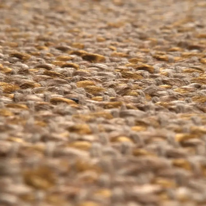 Detailaufnahme Elliot Teppich Bronze – strukturierte Jute-Webung