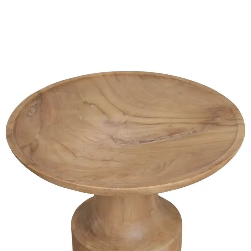 Kleiner runder Beistelltisch aus Holz im modernen Stil – Nero Serie von Dawelba