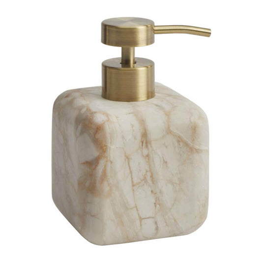 Gold-beiger Marmor Seifenspender – stilvolles Badezimmer Accessoires der Blake Serie