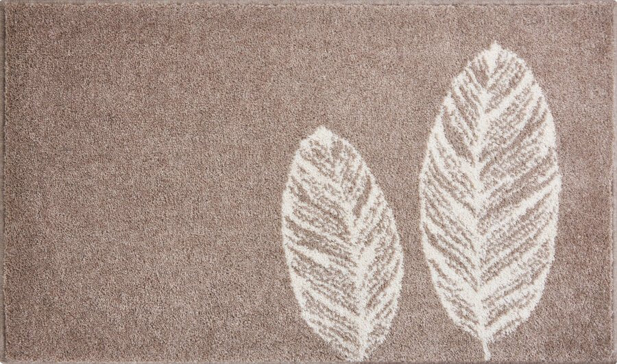 Grund Duetto Badteppich/Badezimmermatte mit Motiv, Taupe: Pflegeleichter Teppich für Ihr Badezimmer.