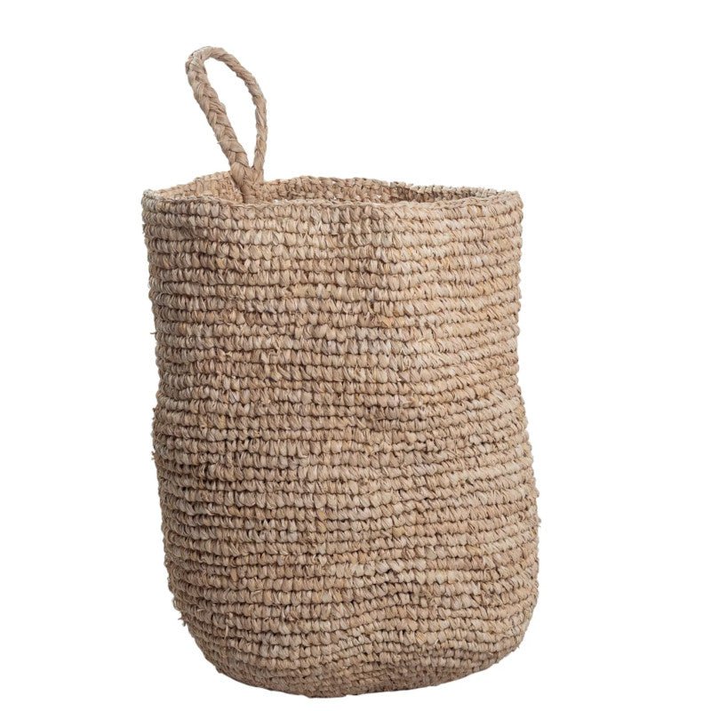 Wandkorb "Utara": Der Korb zum Aufhängen aus Raffia ist ein stilvoller Korb.
