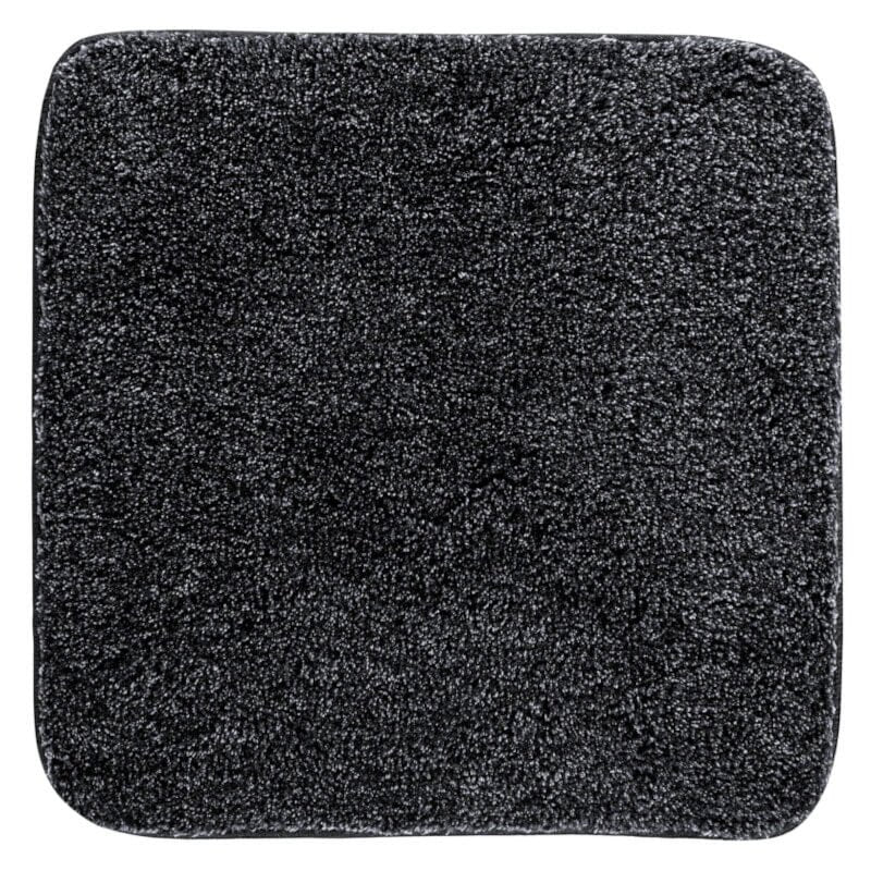 Pflegeleichter Hochflor-WC-Vorleger "Montana" (60x60cm) in Dunkelgrau.