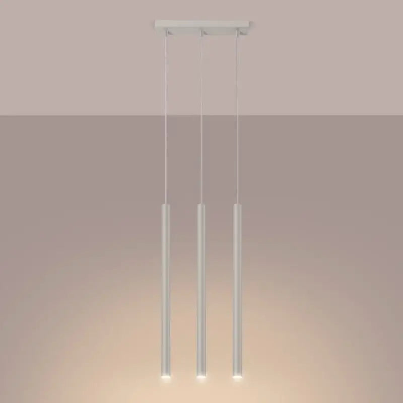 Beige Pendelleuchte Pastello 3-flammig mit warmem Licht, moderne Deckenleuchte im minimalistischen Stil