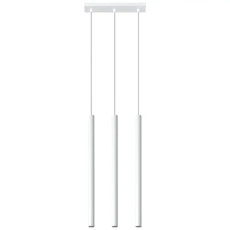 Weiße 3-flammige Pendelleuchte Pastello, moderne Hängeleuchte mit klarer minimalistischer Form