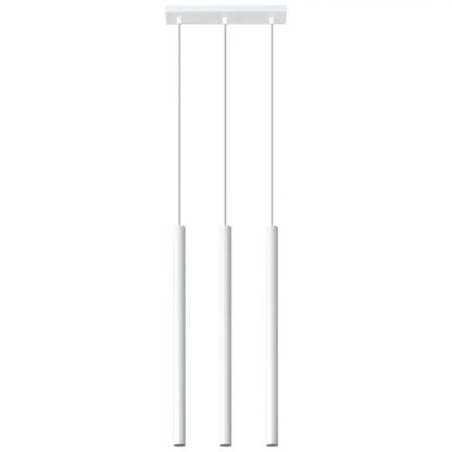 Weiße 3-flammige Pendelleuchte Pastello, moderne Hängeleuchte mit klarer minimalistischer Form