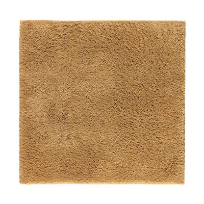 Quadratischer Badezimmervorleger Havannah Caramel 60x60cm aus Baumwolle mit rutschfester Unterseite.