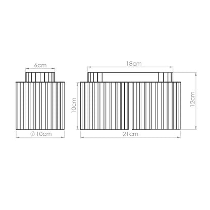 2-flammige Deckenleuchte Aura 2 mit zwei GU10-Fassungen im modernen, zylindrischen Design