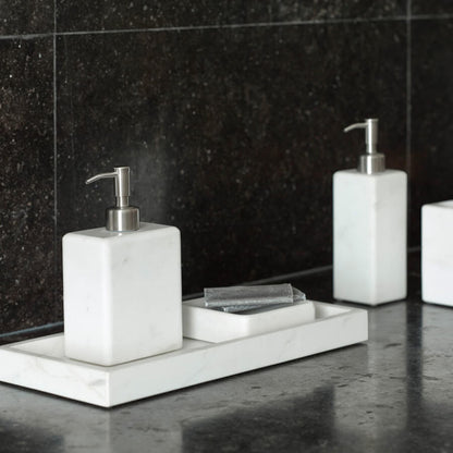 Aquanova Hammam Bad-Accessoires in Weiß: Stilvolle Badezimmeraccessoires aus Marmor.