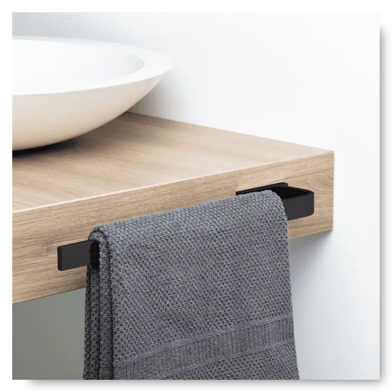 Hochwertige Bad-Handtuchhalter, für einfache Montage, wahlweise zum Kleben oder Schrauben, aus rostfreiem Edelstahl