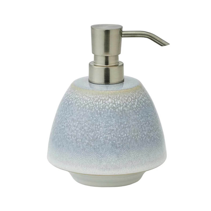 Badaccessoires in Blau: Seifenspender: Der Seifenspender "Figo Ice" von Aquanova in Blau ist ein moderner Blickfang für Bad und Gäste-WC.