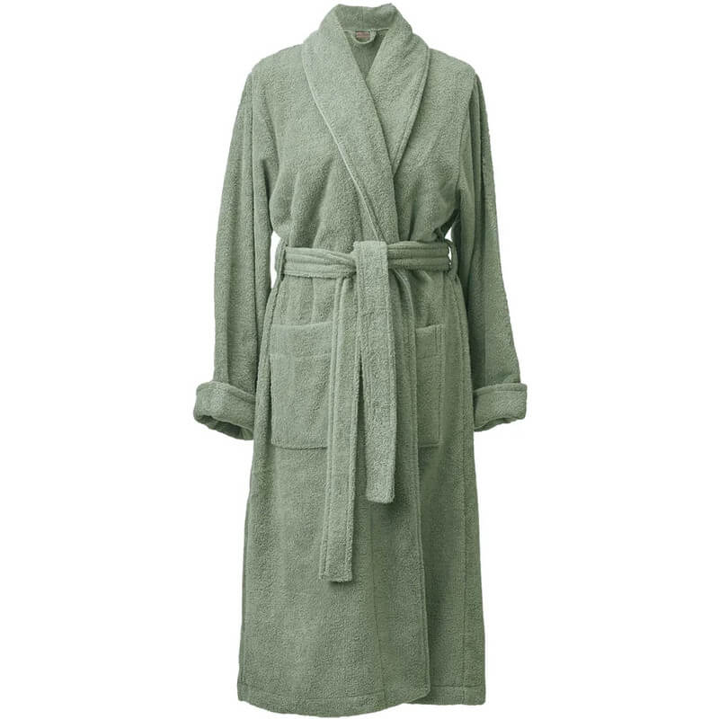 Bademantel Damen & Herren flauschig London Thyme Grün