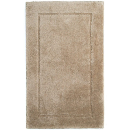 Weiche, rutschfeste Badezimmermatte Orlando in Beige – großer Badezimmerteppich in Naturfarbe Rope