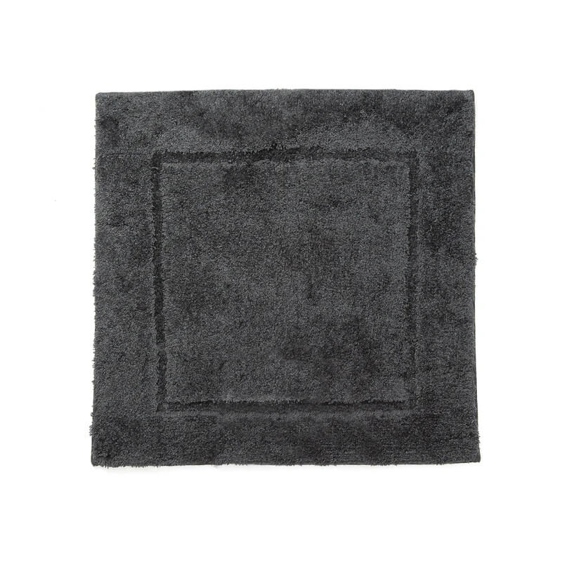 Rutschfester WC-Vorleger Orlando in Anthrazit – quadratische Badezimmermatte 60x60 cm