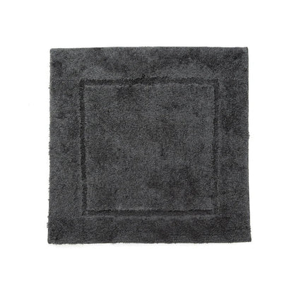 Rutschfester WC-Vorleger Orlando in Anthrazit – quadratische Badezimmermatte 60x60 cm