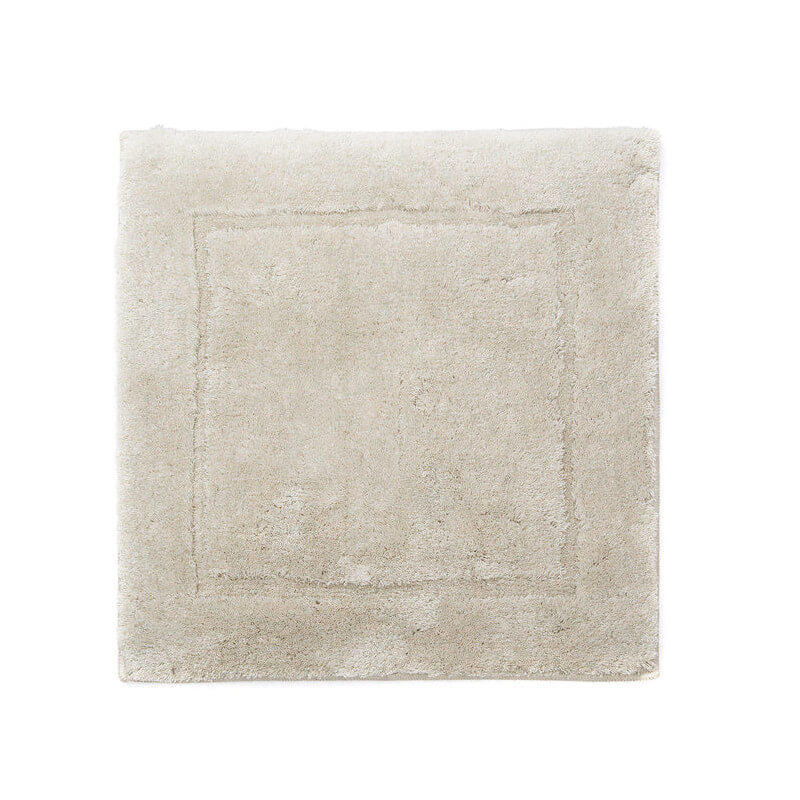 Rutschfeste Badezimmermatte Orlando 60x60 cm, WC-Vorleger in Sand-Beige Naturtönen – weicher Badteppich für sicheren Stand