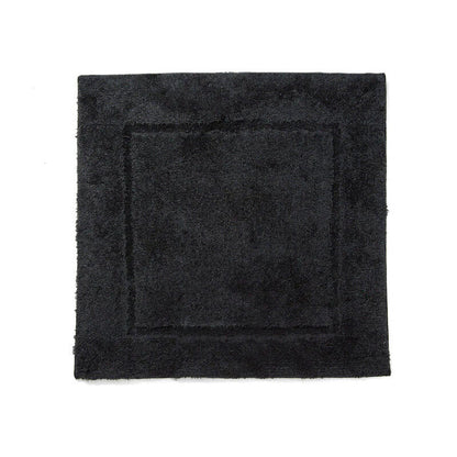 Rutschfeste Badezimmermatte Orlando 60x60 cm, WC-Vorleger in Schwarz – weicher Badteppich für sicheren Halt im Bad