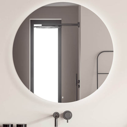 runder Badspiegel, Badezimmerspiegel, rund, LED-Licht, indirektes Licht