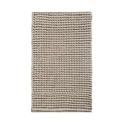 Aquanova Badteppich Axel in Linen Leinen – weicher Badezimmerteppich in hellem Naturton für ein modernes und harmonisches Badezimmer.