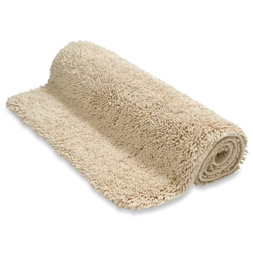 Badteppich Ranger in Desert Beige von Vandyck mit Schlingenoptik und rutschfester Unterseite für ein modernes Badezimmer.