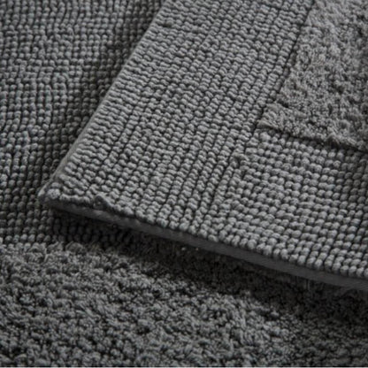 Hochwertige Badezimmermatte aus Baumwolle in Kiesel von Select Rhomyhome.