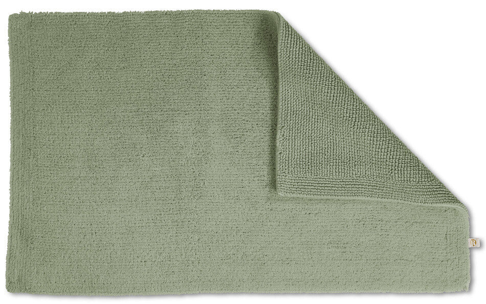 Badezimmerteppich Baumwolle in Jade-Grün, frische Farben für ein belebendes Bad.
