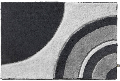 Maßgeschneiderter Komfort für Ihr Bad: Der Badezimmerteppich Maßanfertigung hochwertig Swoop in Zink-Perlgrau-Kiesel ist ein individueller Teppich mit modernem Design, der perfekt in Ihr Badezimmer passt.