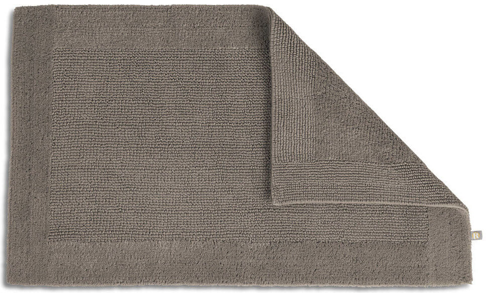 Badezimmerteppich Prestige von Rhomtuft in elegantem Taupe, flauschige Baumwolle für höchsten Komfort.