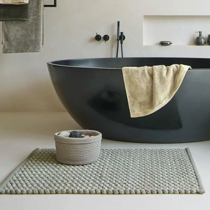 Badteppich bei Dawelba kaufen – weicher Badezimmerteppich in modernem Design