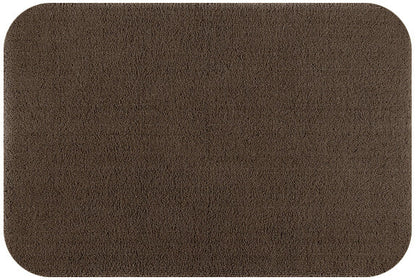 Badteppich/Badezimmerteppich Aspect mit abgerundeten Ecken von Rhomtuft in Mocca, warme Farben für ein gemütliches Bad.