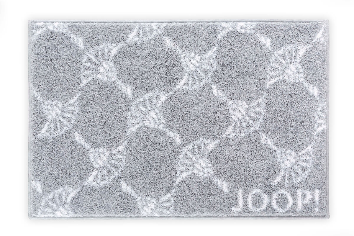 Badteppich/Badezimmerteppich/Badezimmermatte Joop! New Cornflower Allover in Kiesel, komfortabel und stilvoll für jedes Badezimmer.