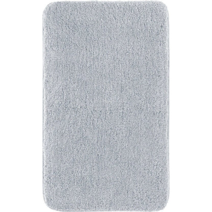Großer, rutschfester Badteppich "Montana" in edlem Grau-Silber meliert.
