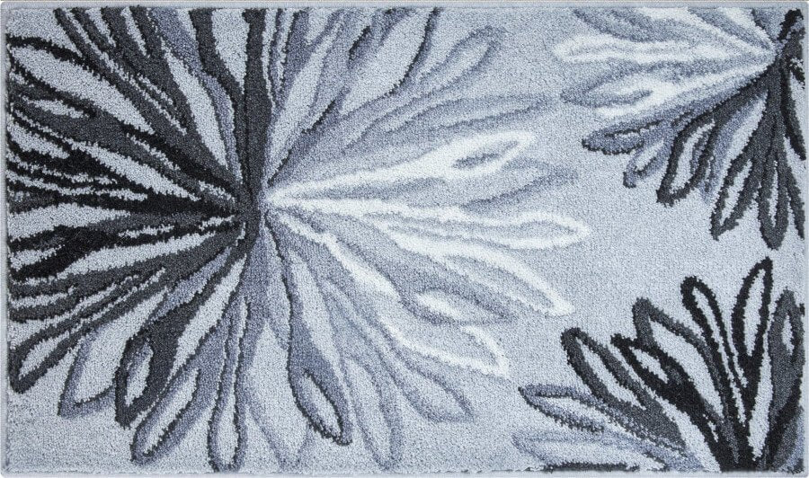 Badteppich/Badezimmervorleger Art Grund Anthrazit (Dunkelgrau/Grau), moderner Teppich für ein stilvolles Bad.