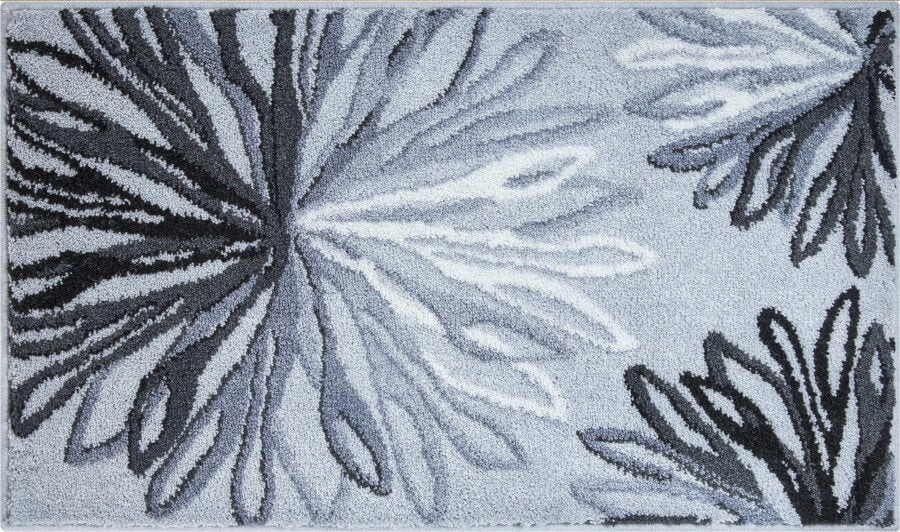 Badteppich/Badezimmervorleger Art Grund Anthrazit (Dunkelgrau/Grau), moderner Teppich für ein stilvolles Bad.