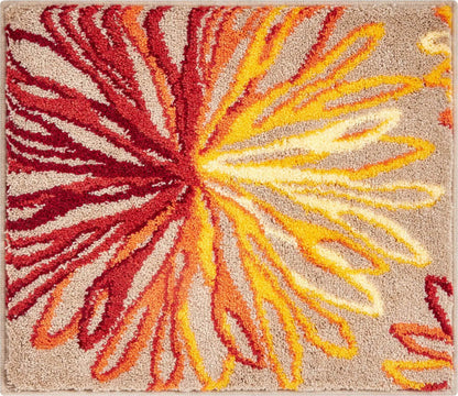 Grund Art Badteppich/Badezimmervorleger, Orange/Beige/Gelb, 50x60cm: Farbiger Teppich für Ihr Badezimmer.