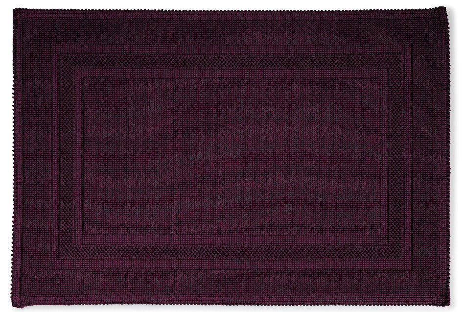 Badteppich/Badvorleger pflegeleicht Gala in Berry, kräftige Farben für einen farblichen Akzent.