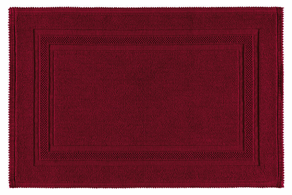 Badteppich Gala in kräftigem Cardinal, pflegeleichter Badvorleger, der Lebendigkeit in jedes Badezimmer bringt.