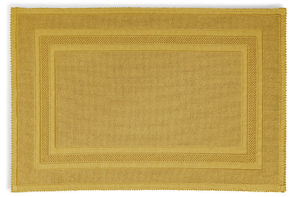 Badteppich/Badvorleger pflegeleicht Gala in Gold, luxuriöser Teppich für ein elegantes Bad.
