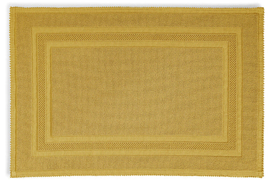 Badteppich/Badvorleger pflegeleicht Gala in Gold, luxuriöser Teppich für ein elegantes Bad.