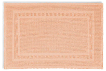 Badteppich/Badvorleger pflegeleicht Gala in Peach, sanfte Farben für ein harmonisches Bad.