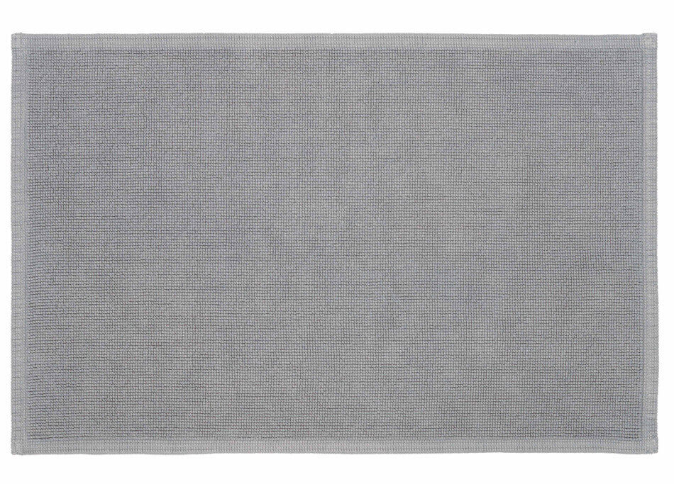 Badteppich/Duschvorleger Plain in sanftem Kiesel, gemütlicher und passender Vorleger für jedes Badezimmer.