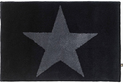 Badteppich Star von Rhomtuft in Schwarz Graphit als Maßanfertigung – hochwertig und individuell für ein modernes Badezimmer.
