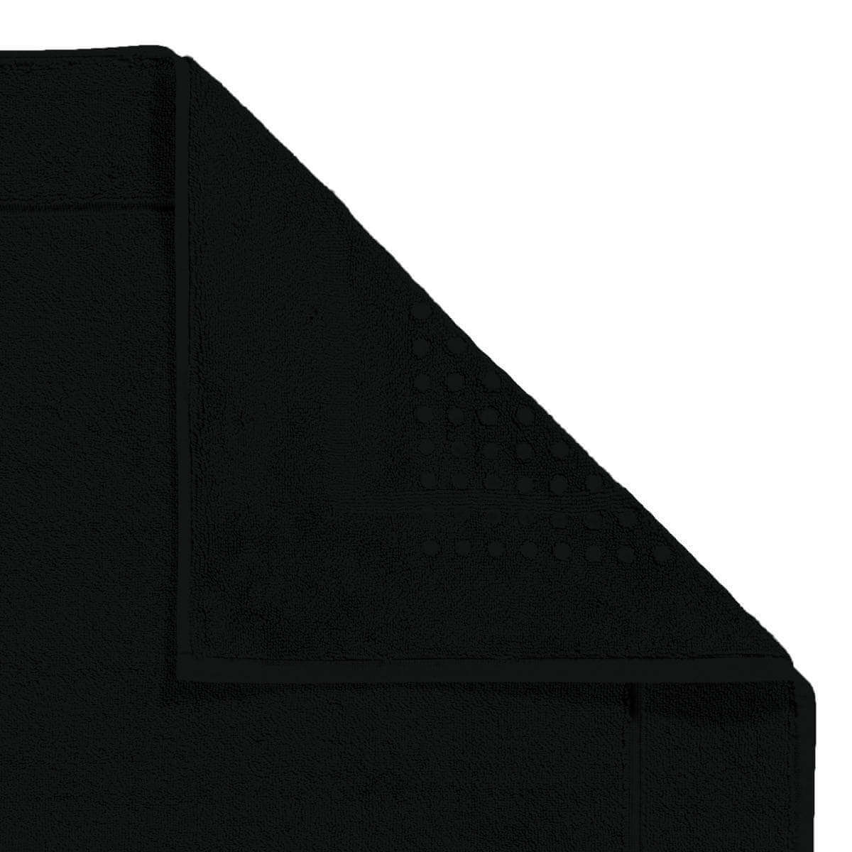 Badvorleger London in Schwarz von Aquanova mit weicher Oberfläche für ein modernes und stilvolles Badezimmer.