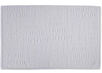 Moderner, saugfähiger und pflegeleichter Badvorleger von Joop Repeat aus Baumwolle, Farbe Silber Grau.