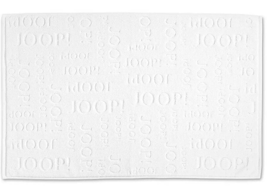 Badvorleger aus Baumwolle in Weiß: Der moderne, saugfähige und pflegeleichte Badvorleger "Joop Repeat" in Weiß ist ein stilvolles Badaccessoire.